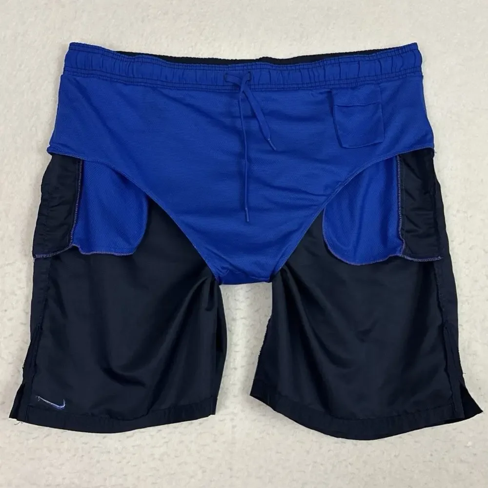 Nike Volley Swim Shorts Mens Large Dark Navy Blue 8 Inch Lined Swim Trunks